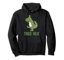 Dinosaurier TRex Schlafanzug - Weihnachten Tree Rex Pullover Hoodie von Dinosaurier Pyjama X Mas Tree Rex Geschenk