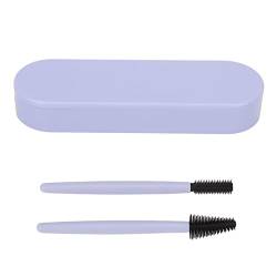 2 Stück Wimpernbürste Silikon Augenbrauen Elastisch Tragbar Wiederverwendbar Mascara Zauberstäbe mit Aufbewahrungskoffer Augen Make-up Werkzeuge Geeignet für Zuhause Reise Make-up Verwenden(Blau) von Dioche