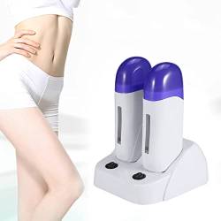 Roll-On Wax Heater, Cartridge Wax Enthaarungswalze Electric Wax Warmer Warmwachsgerät für Beauty Body Hair Removal Machine für Frauen und Männer(EU-Double) von Dioche