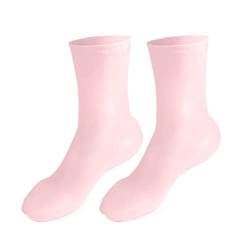 Silikon-Socken Aloe-Socken Anti-Rutsch-Feuchtigkeitssocken Silikon-Gel-Fersen-Socken Bequem Langlebig für Frauen Männer Trockene Rissige Haut (Rosa) von Dioche