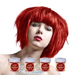 La Riche Directions 4er-Pack semipermanenter Haarfärbemittel/Haarfarbe 4 x 88 ml – Piliar Box Rot von Directions