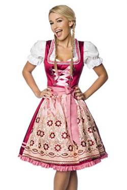 Dirndline Damen Premium Dirndl Kleid f?r besondere Anl?sse, rosa/rot, 3XL von Dirndline