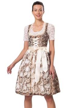 Dirndlwelle 60cm Dirndl Damen, Dirndl für Damen Mit Dirndl Schürze Dirndl Damen Midi Spitzenschürze Trantenkleid Dirndl Damen Lang Gr.40 von Dirndlwelle