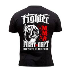 Dirty Ray Kampfsport MMA Fighter Herren Kurzarm T-Shirt K50BK (L) von Dirty Ray
