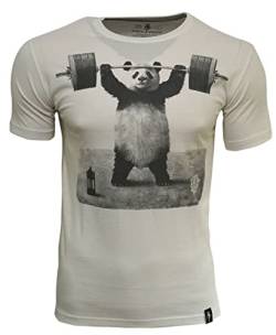 Dirty Velvet Herren T-Shirt Panda Power-Weiss-XL von Dirty Velvet