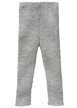 Disana Strick-Leggings, 100% Bio-Merinowolle GOTS, IVN Best | tolle Bewegungsfreiheit | Baby, Kleinkind Kind Unisex | Made in Germany | Grau Gr. 110-116 von Disana