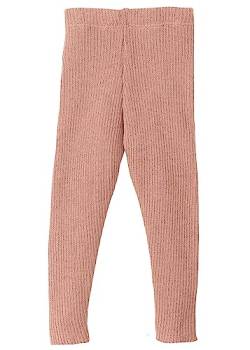 Disana Strick-Leggings, 100% Bio-Merinowolle GOTS, IVN Best | tolle Bewegungsfreiheit | Baby, Kleinkind Kind Unisex | Made in Germany | Rosé Gr. 122-128 von Disana