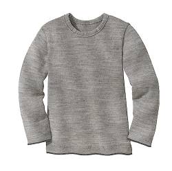 Disana Strick-Pullover, 100% Bio-Merinowolle GOTS, IVN Best | Zeitloses Design | Kleinkind, Kind, Unisex | Made in Germany| Grau Gr. 122-128 von Disana