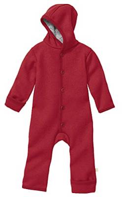 Disana WALK-OVERALL, 100% Bio-Merinowolle GOTS, IVN Best | mit Umklappbündchen | Newborn Baby Kleinkind Kind Unisex | Made in Germany | Bordeaux Gr. 50-56 von Disana