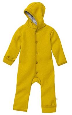 Disana WALK-OVERALL, 100% Bio-Merinowolle GOTS, IVN Best | mit Umklappbündchen | Newborn Baby Kleinkind Kind Unisex | Made in Germany | Curry Gr. 50-56 von Disana