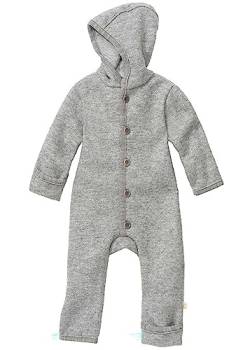 Disana WALK-OVERALL, 100% Bio-Merinowolle GOTS, IVN Best | mit Umklappbündchen | Newborn Baby Kleinkind Kind Unisex | Made in Germany | Grau Gr. 86-92 von Disana