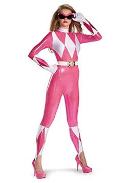 Disguise Damen Adult Ranger Costume Pink Kost me in Erwachsenengr e, Rosa/Weiß, Small/4-6 EU von Disguise