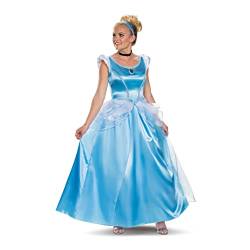 Disguise Disney Princess Cinderella Deluxe Erwachsenenkostüm für Damen, blau, Small (4-6) US von Disguise