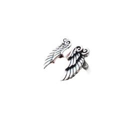 Angel Wings Ring Vintage Crown Heart Ring Band Verstellbarer Knöchelring Schmuck für Frauen Mädchen Teens (Silber B) von Dishowme