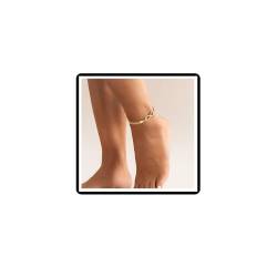 Dishowme Kristall Kreuz Herz Fußkettchen Armband Strass Schmetterling Infinity Fußkette Lucky 8 Liebe Herz Sommer Strand Barfuß Sandale Schmuck für Frauen Mädchen (Gold B) von Dishowme