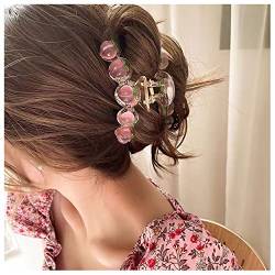 Haarspangen mit Rosenblumen, Vintage-Stil, französisch, pfirsichfarben, Kamelien-Klauen, Blumen-Haarspangen, Zubehör für Frauen und Mädchen (Stil C) von Dishowme