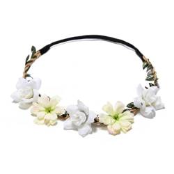 Blumengirlanden für Damen, Stirnband, Braut, Hochzeit, Haarschmuck, Stirnbänder, Blume, Kopfschmuck, Weiß von Disimlarl