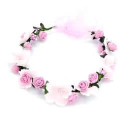 Böhmische Perlenstrand-Blumengirlande, romantische Hochzeitskränze, Blumen-Stirnband, 5 Stirnbänder von Disimlarl