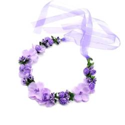 Böhmische Perlenstrand-Blumengirlande, romantische Hochzeitskränze, Blumen-Stirnband, 8 Stirnbänder von Disimlarl