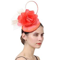Disimlarl Fascinator Hüte Stirnband Damen Feder Blume Braut Haarschmuck Hochzeit Party Kopfschmuck von Disimlarl