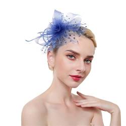 Disimlarl Feder-Fascinatoren auf Stirnband für Frauen und Damen, Haarspange, Netzstoff, Teeparty, Cocktail-Haarschmuck von Disimlarl