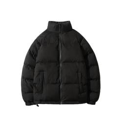 Winter Warme Jacke Herren Parka Solide Verdicken Streetwear Mantel Männlich Lose Kragen Mantel Black Chinese Size S von Disimlarl