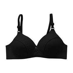 Bustier Damen Sexy Tiefer V-Ausschnitt Dünner BH Body Harness Cupless BH Top Push Up BH Ohne Buegel Rückenfreier Sport BH Starker Halt Sexy Körperformender Dessous Bra Schwarz,75A von Dislsokrhov