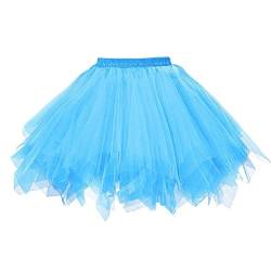 Damen Tüllrock Tütü Rock 50er Rockabilly Petticoat Tutu Unterrock Kurz Ballett Tanzkleid Cosplay Ballkleid Abendkleid Minirock Tanzkleid Dehnbaren Tutu Rock Ballettrock Tüllrock für Party von Dislsokrhov