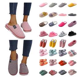 Dislsokrhov Hausschuhe Damen Winter Plüsch Pantoffeln Warme rutschfeste Flache Flip Flop Bequeme Flauschige Hausschuhe für Damen Winter Plüsch Pantoffeln Herren Warm Filzpantoffeln 06 Grün, 42 EU von Dislsokrhov