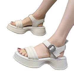 Dislsokrhov Sandalen Pantoletten Weite H Plateau Keilsandalen Womens Tessa Terlik Kadin Sommersandaletten Zehensandalen Peep-Toe Ausgefallene Durchgängiges Plateau Flipflopssandalen von Dislsokrhov