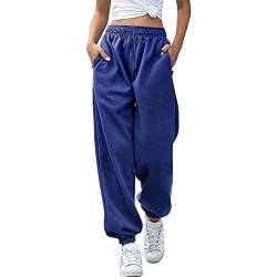 Dislsokrhov Schlupfhose Damen Winter Luftige Musselin Hose Damen Trousers Lang Yk2 Chino Hose Frau Italienische Mode Sporthose Preppy Cargohose Teenager Baumwollhose 04-Blau, M von Dislsokrhov