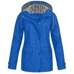 Regenjacke Für Damen Herren Sommer Softshelljacke Damen Regencap Leichte Leicht Fahrrad Regenjacke Frauen Faltbare Regenmantel Lang Regenbekleidung Jungen Regenhosen Blau, XXXXL von Dislsokrhov