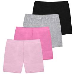 Disnace 4er Pack Mädchen Shorts Unterhosen, Atmungsaktiv und hautfreundlich Kurze Hose, Leggings Baumwolle Unter Rock Pantys für Kinder 2 bis 7 Jahre (110cm) von Disnace