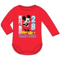 Disney Baby Langarmwickelbody Langarm-Body für Kleinkinder - Mickey Mouse "Track & Field" mit niedlichem Frontprint von Disney Baby