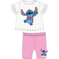 Disney Baby Shirt & Hose Stitch "Mein Herz" Baby-Bekleidungsset in Weiß und Rosa, kurz, Gr. (Set, 2-tlg) von Disney Baby
