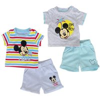 Disney Baby T-Shirt & Shorts Baby Set 2X T-Shirt und Shorts 4 Teile Mickey Mouse Gr. 62 68 80 86 92 für Jungen 3 6 12 18 24 Monate von Disney Baby