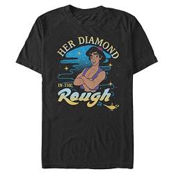 Disney Classics Unisex Aladdin-Diamond In The Rough Organic Short Sleeve T-Shirt, Black, XL von Disney Classics