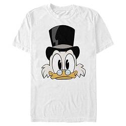 Disney Classics Unisex Ducktales-Scrooge Big Face Organic Short Sleeve T-Shirt, White, XXL von Disney Classics