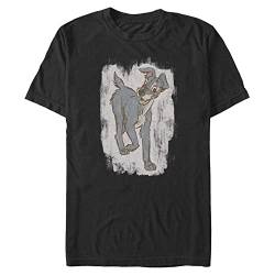 Disney Classics Unisex Lady & The Tramp Pose Organic Short Sleeve T-Shirt, Black, XL von Disney Classics