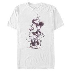 Disney Classics Unisex Mickey Classic-Sketchy Minnie Organic Short Sleeve T-Shirt, White, M von Disney Classics