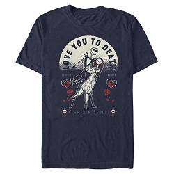 Disney Classics Unisex Nightmare Before Christmas-to Death Organic Short Sleeve T-Shirt, Navy Blue, M von Disney Classics