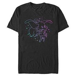 Disney Classics Unisex Stay Fly Dumbo Organic Short Sleeve T-Shirt, Black, L von Disney Classics