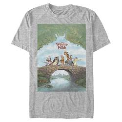 Disney Classics Unisex Winnie The Pooh Poster Organic Short Sleeve T-Shirt, Melange Grey, L von Disney Classics