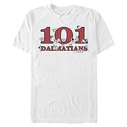 Disney Unisex 101 Dalmatians Logo Pups Organic Short Sleeve T-shirt, Weiß, XL von Disney Classics