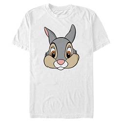 Disney Unisex Bambi Thumper Big Face Organic Short Sleeve T-shirt, Weiß, XXL von Disney Classics