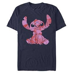 Disney Unisex Lilo & Stitch Stitch Heart Fill Organic Short Sleeve T-shirt, Navy Blue, XXL von Disney Classics