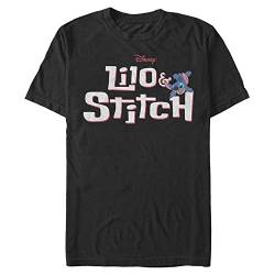 Disney Unisex Lilo & Stitch Stitch With Logo Organic Short Sleeve T-shirt, Schwarz, S von Disney Classics