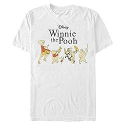 Disney Unisex Winnie The Pooh Pooh Parade Organic Short Sleeve T-shirt, Weiß, XL von Disney Classics
