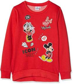 Disney Minnie Mädchen 2154 Sweatshirt, Rot, 128 von Disney Minnie