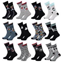 Disney Socks And Underwear – Herren-Socken Star Wars aus Baumwolle – verschiedene Modelle mit Fotos je nach Verfügbarkeit – mehrfarbig Gr. 43/46, 12 Paar von Disney Socks And Underwear